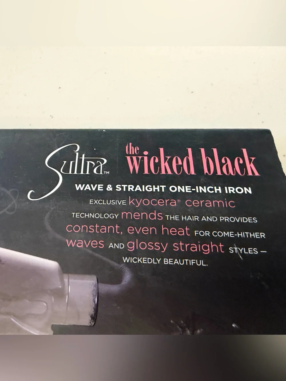 New Sultra “The Wicked Black” Wave & Straight Iron 1 inch
